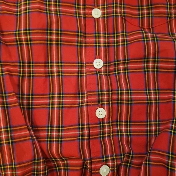Carter's Red Plaid 12 month onesie - Picture 3 of 4